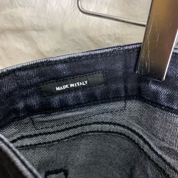 R-13 Black Marble Low-Rise Skinny Jeans - Picture 10 of 13